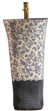 Lavandino su piedistallo Lavandino da esterno con piedistallo in ceramica, rubinetto e scarico, monoblocco, pavimento