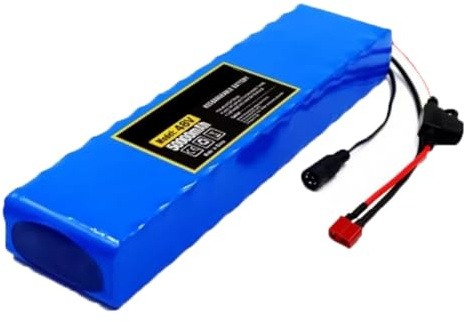 Batería De Bicicleta Eléctrica 48V 50Ah 13S2P con Cargador Batería De Iones De Litio para Bicicleta Eléctrica Protección BMS Integrada para Motor De 200-900 W 48V 50Ah,XT90