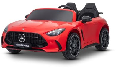 Elektrisches Kinderauto Mercedes GT63 AMG 24V mit 4x4-Antrieb, rot, Zweisitzer, Verstellbarer Fahrersitz, weiche Eva-Räder, 2,4-GHz-Fernbedienung, USB/Bluetooth, 200W-Motoren, Federung, Lithium-Akku