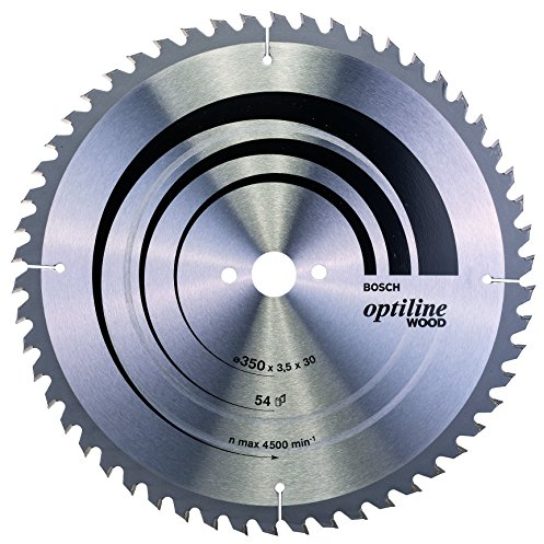 Bosch Professional 1x Lama per Sega Circolare Optiline for Wood (per Legno, Ø 350 x 3.5 x 30 mm, 54 Denti, Accessorio Sega Circolare)