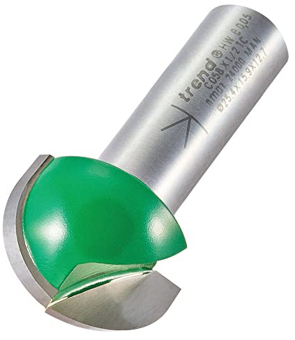 Trend Craftpro Kavettfräs, 1/2 Tum Skaft, 12.7 mm Radie Och 25.4 mm Skärdiameter, Hårdmetallspets (Tct), C058 x 1/2Tc