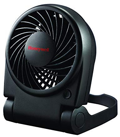 EMNT Honeywell HTF090BC Turbo-On-The-Go Portable Folding Fan, Black, with USB, Battery, or Electric Powered