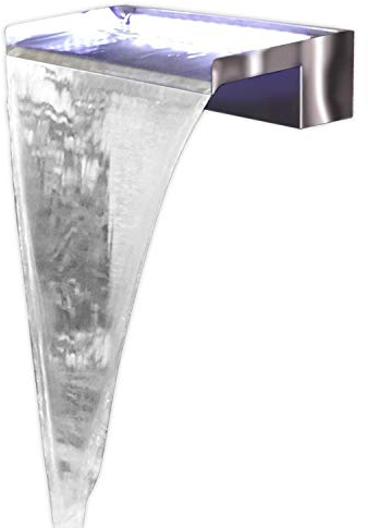 Köhko Cascade Fontaine 15 CM Alberta en Acier Inoxydable V2A (15-150 CM) Mat Chute d Eau Jeu d'eau WF50