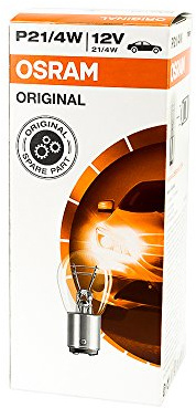 10x OSRAM GLÜHBIRNEN 12V 21/4W BAZ15d NEBELSCHLUSSLICHT BREMSLICHT RÜCKLICHT