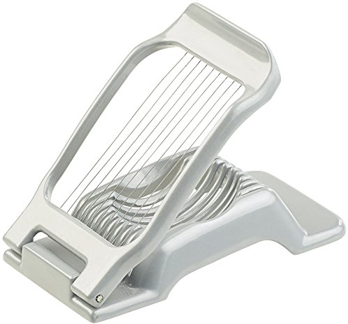 Rosenstein & Söhne Eierteiler: Vollmetall-Eierschneider mit 10 Edelstahl-Drähten, auch für Gemüse (Eierschneider Metall, Allesschneider, Zerkleinerer)