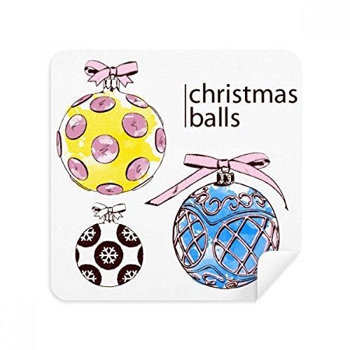 Merry Christmas Rund, Candy Muster Brillenputztuch Handy-Display von Wildleder Stoff 2
