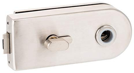ck-tuerbeschlaege Glastürschloss D WC | V2A Edelstahl matt | metallische Innenmechanik (auswärts öffnend)
