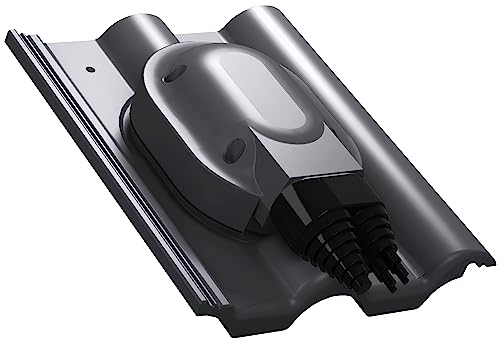 Wasserdichter Solardurchgang Photovoltaik-Dachdurchgang für Braas - Frankfurter, Benders - Mecklenburger, ProDach - Doppelrömer Dachziegel - Solar Dachdurchführung (RAL 7016 - Anthrazit)