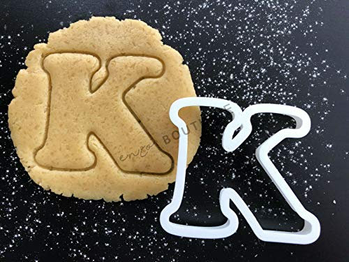 Alphabet Letters 3 Sizes Cookie Cutters Fondant Cake Decorating (Letter K, 3)