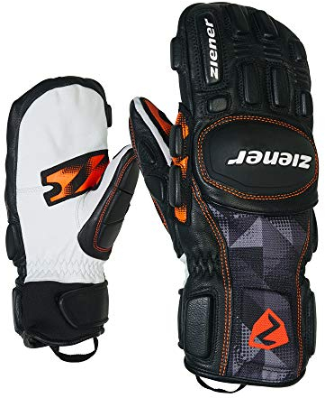 Ziener Kinder Ski-Handschuhe/Wintersport, Sportlich, Rennlauf, Primaloft, Gepolstert LEXOM PR Mitten Junior Race, Black Print, 3, 801926