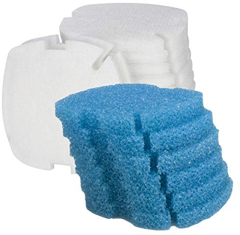 LTWHOME Ersatz Blaue grobe Filterschwämme und Weiße Filterschwämme für Tetra VX-60 75 90, PVX-75 90 (18 Stück)