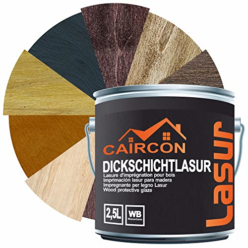 Holzlasur 2in1 Holzschutzlasur Dauerschutzlasur Dickschichtlasur - Anthrazit 2,5L