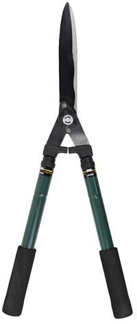 VIRSUS Tagliasiepi Manuale a Lama ondulata in Acciaio Antiaderente, con Manico Telescopico, Manici allungabili da 66cm a 83cm, Forbici da Potatura, Cesoia per siepi cespugli Giardino