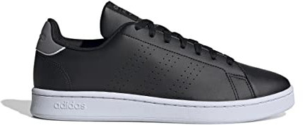 adidas Unisex Advantage Tennis Shoe, Core Black Grey Three, 44 2/3 EU