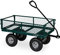 Relaxdays Handwagen, praktischer Bollerwagen für den Garten, mit Luftbereifung, klappbare Seitenteile, bis 200 kg, grün