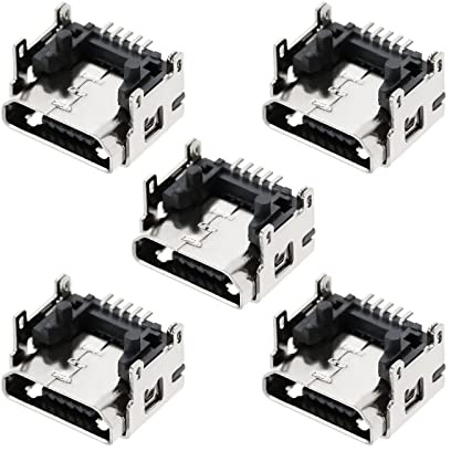 JBL Lot de 5 connecteurs de Port de Charge Micro USB Compatibles avec Charge 2 / Flip 3 - Argent