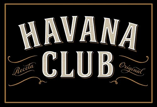 mrdeco Metall Schild 20x30cm gewölbt Havana Club Deko Blechschild Tin Sign