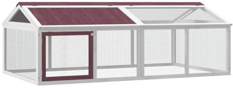 vidaXL Utomhusbur brun 200x112,5x74 cm massiv furu, hönshus, hönsburar, kaninbur, hönsbur, hus för smådjur, utomhusbur i furu