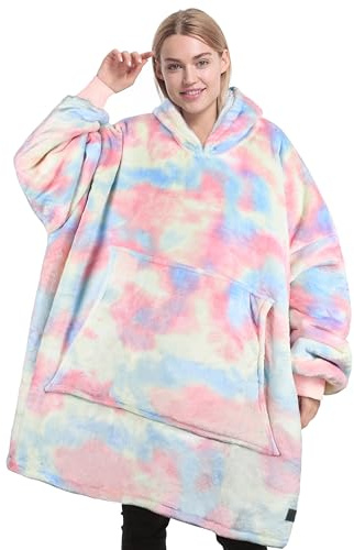 Catalonia Classy Oversized Sherpa Hoodie Decke, großes Kapuzen-Sweatshirt für Frauen, weiche gemütliche warme tragbare Decken mit Kapuze & Fronttasche für Erwachsene Teenager Mädchen Männer