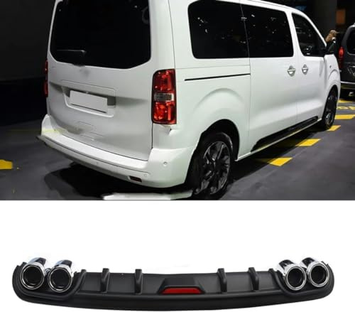 Olgyn Heckstoßstangen-Diffusor-Lippe, Kofferraum-Spoilerplatte Für Opel Zafira Life, Karosserie-Set, Spoiler-Blade-Splitter, B-Schwarz-S