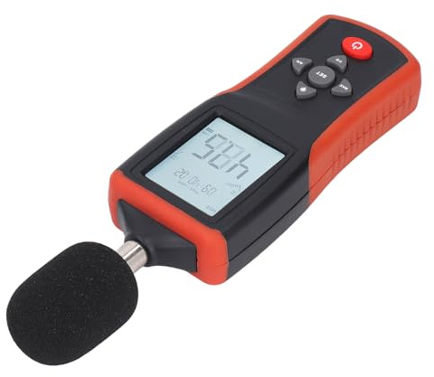 Misuratore di Decibel Fonometro Digitale Misuratore SPL Portatile 30 DB a 130 DB MAXIUM Mantenimento Dati con Display LCD Retroilluminazione Ponderato AC per Fabbriche