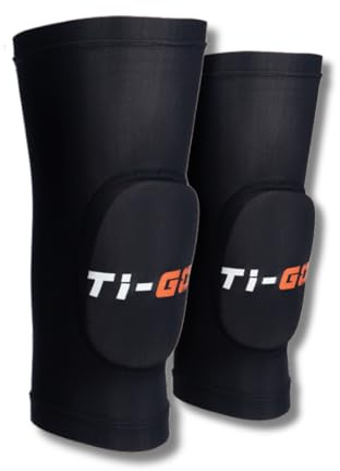 TiGO Soft Padded Knee Pads for Kids - Bicycling, Skateboard, Skating, Scooter & Rollerskating Protective Gear for Boys & Girls - Ultra-Comfortable Sleeve Pad for Knees (Black, Kids X - Small)