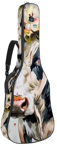 Gepolsterte Gitarrentasche mit coolem abstraktem Muster, schützende Akustikgitarre, Gigbag für E-Bass, Konzertgitarre, Mehrfarbig 04, 42.9x16.9x4.7 in, Lässiger Tagesrucksack