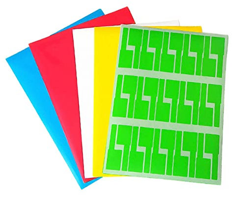 SHINEOFI Etiquetas De Cable p 15 Hojas A4 Pegatinas De Escritorio Etiquetas De Identificación Resistentes y Duraderas