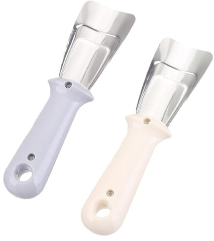 VICASKY 2pezzi Paletta Per Ghiaccio in Acciaio e Plastica Resistente Raschietto Multifunzionale Per Frigorifero Congelatore Fornelli Finestre e Teglie Utile Per Pulizia Rimozione Del Ghiac
