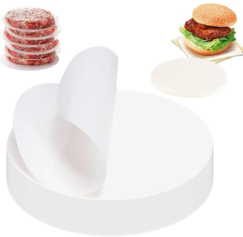 100Pcs 8 inch Cake Tin Liners - Baking Parchment Circle Non-Stick, Baking Paper Cake Tin Liners 8 inch Round, Greaseproof Parchment Papers for Baking, BBQ, Air Fryer, Pan