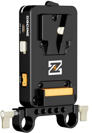 ZGCINE VM-VP3 Plaque de batterie pour appareil photo V-Mount avec sortie USB-C PD, D-Tap et BPU | Support de batterie compact V-Mount pour appareils photo reflex numériques, sans miroir et cinéma