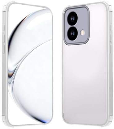 WBWONE Funda para Motorola Moto Edge 40 Neo con Carcasa Transparente & Marco Mate Antideslizante - Slim Antigolpes - Blanco
