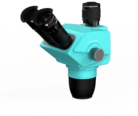 Nuevo Cabezal de microscopio trinocular con Zoom Continuo simultáneo 6,5-65X, estéreo WF10X/23 mm, Ocular for teléfono, PCB, Soldadura(RF-6565PRO)