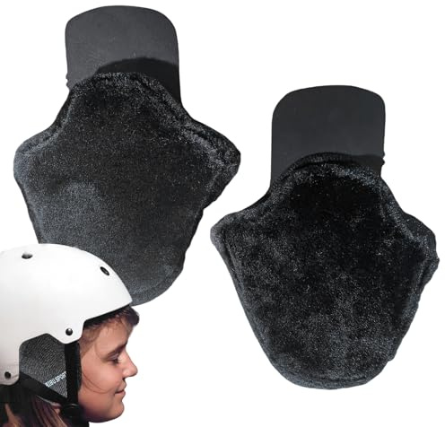 Generico Cuscinetti Per Le Orecchie Del Casco - Copri Orecchie Calde | Caschi Da Moto, Protezioni Laterali Antivento Peer Uomo E Donna, Per Casco Rimovibili Compatibili Con Occhiali E Cuffiee