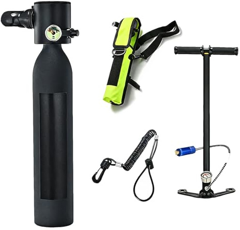 Mini Bouteille de plongée Portable de 0,5 L, Pompe à air Haute Pression, réutilisable, Cylindre de Respiration sous-Marine, soupape de surpression, for la plongée en apnée, la Natation