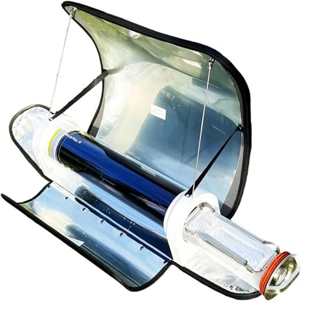 Four Solaire Camping, Cuisinière Portable Pliable Capacité 4,5 L Pour 4–5 Personnes, Barbecue Extérieur Acier Inoxydable Avec Thermomètre