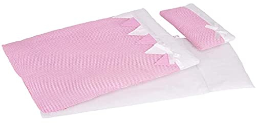 Goki Puppenbettzeug rosa Streifen
