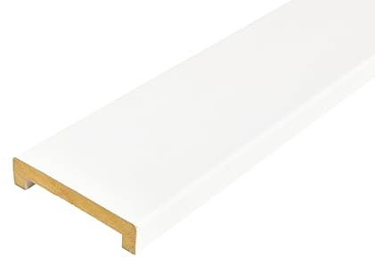 Hobby Legno - Coprimuretto Massello In Legno Laccato Bianco mm. 30X140X2500 Per Muro Da mm. 110(Prezzo Per ml. 2, 50)