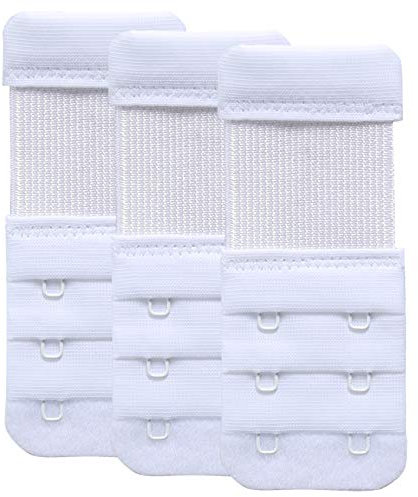 YARBAR Bra Extenders 2 Hook Soft Stretchy Bra Extension Strap Comfortable Pack of 3