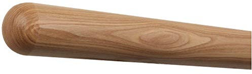 TIBU Esche Treppe Wand Handlauf/Geländer/Rundholz/Stange/Griff lackiert 42 mm ohne Handlaufhalter, Länge 3100 mm / 310 cm / 3,1 m und Enden Halbkugel gefräst