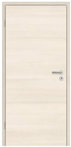 HORI® Zimmertür Komplettset mit Zarge und Türdrücker I Innentür CPL Pinie I Höhe 198,5 cm I Anschlag, Breite und Wandstärke wählbar I DIN links I 1985 x 860 mm