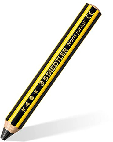 STAEDTLER Noris junior 141 Kinderbleistift – 6er-Set, 2B | Ergonomisch für Kinder, extra dicke Mine, bruchsicher – aus Holz – Art.-Nr. 141-2B