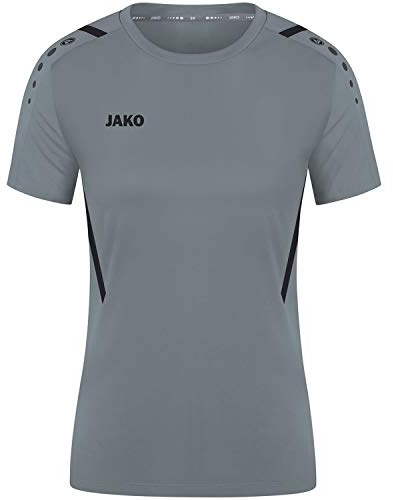 JAKO Damen Trikot Challenge (Kurzarm), Steingrau/Schwarz, 44