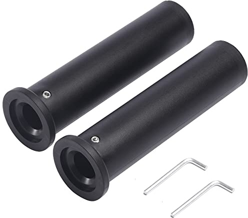 LAVVON Olympische Adapterhülse (2 Stück), wandelt 2,5 cm Standard-Hantelpfosten in 5,1 cm olympische Hantelscheibenpfosten, geeignet für 2,5 cm Standard-Langhantelstangen, robustes Nylon und abnehmbare Endkappe
