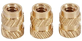 Gewindeeinsatz M1.4 M1.6 Gewinde knurrte Messinggewinde Wärme Set Wärmesistentem Einbettungsmutter for Telefon (Size : M1.4x4x2.3 (100pcs))