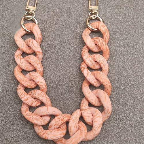 SERVEL Acryl Taschenkette Taschenriemen Abnehmbare Taschenzubehör Bunte Frauen Harzkette Taschenkette Geldbörse Kette 38CM Kette