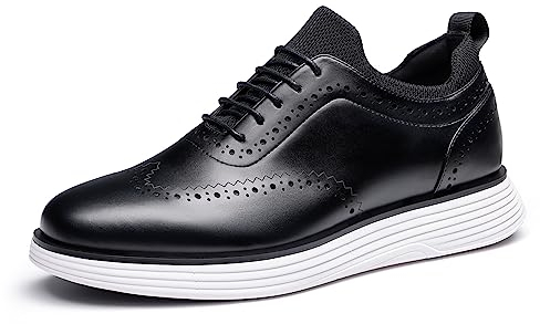Bruno Marc Herren Anzugschuhe MaxFlex Suit Craft lässige Schnürschuhe Business Sport Schuhe Moderne Klassische,Size 43,Schwarz,SBOX2326M-E