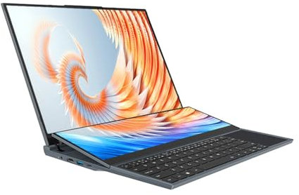 MQL-HDX Computadora portátil Delgada y Liviana para Oficina de Juegos empresariales de Alta Gama con diseño táctil de 16 y 14 con Pantalla Dual,256G