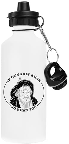 Ameretee If Genghis Khan So Khan You Bouteille En Métal Potable, Flacon D'eau Inoxydable