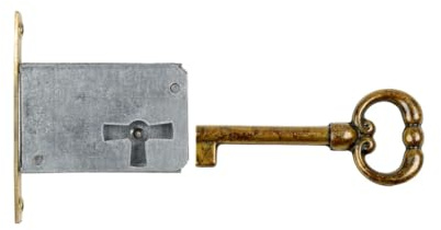 Holzando Möbelschloss Einsteckschloss mit Schlüssel 0012Q-3015 Rechts - Dornmaß 40mm - Halmlänge 42mm